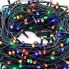 Цветни коледни лампички с черен кабел / 100led светлини - 5 метра
