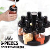 Комплект 6 части бурканчета за подправи с въртяа поставка