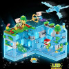 Конструктор Minecraft "Битката във водната пещера" – 503 части със светеща LED-подсветка