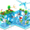 Конструктор Minecraft "Битката във водната пещера" – 503 части със светеща LED-подсветка