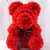 Плюшено мече с LED рози  - комплект вечни рози 25 см