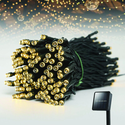 Соларни коледни лампички 12 метра , 100 лампи 5 програми