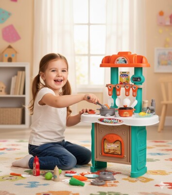 ДЕТСКА ГОЛЯМА КУХНЯ С ВОДА 31 ЧАСТИ