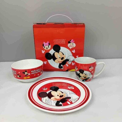 Детски порцеланов сервиз за хранене Мики маус