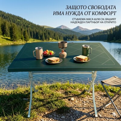 Маса сгъваема с тръбна конструкция 60х90см