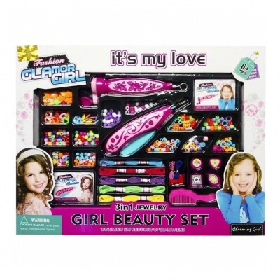 Комплект за плетене на плитки и гривни за деца