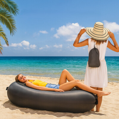 Въздушен шезлонг за пълна релаксация навсякъде – без помпи и усилия