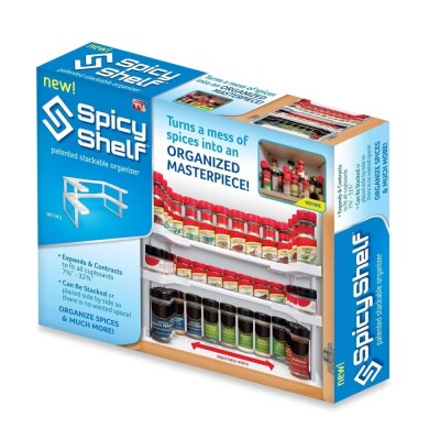 Многофункционален органайзер за подправки с регулируеми рафтове