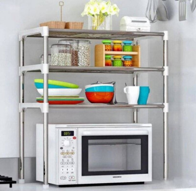 Етажерка за кухня с три рафта - за над микровълнова фурна