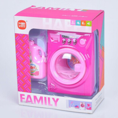 Детска пералня играчка с въртящ се барабан и препарат