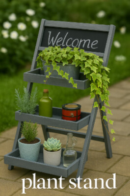 Елегантна и практична поставка за цветя, с три нива