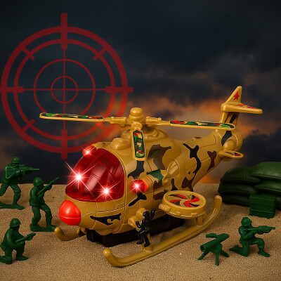 Военен хеликоптер със звук и светлина