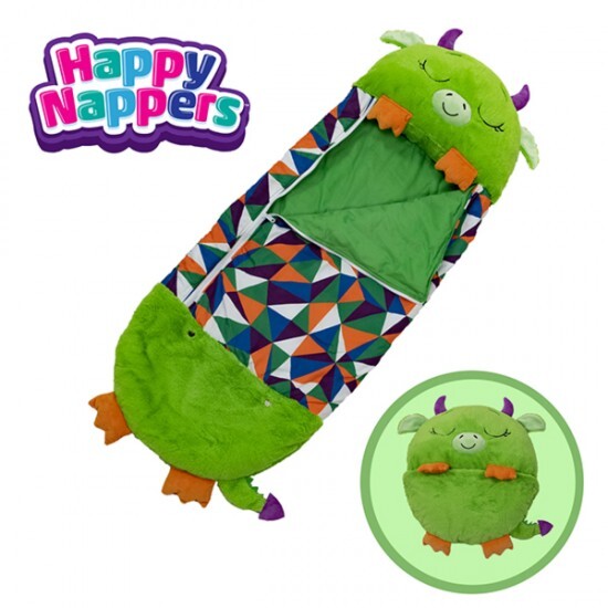 Детски спален чувал Happy Nappers и възглавница, 165см