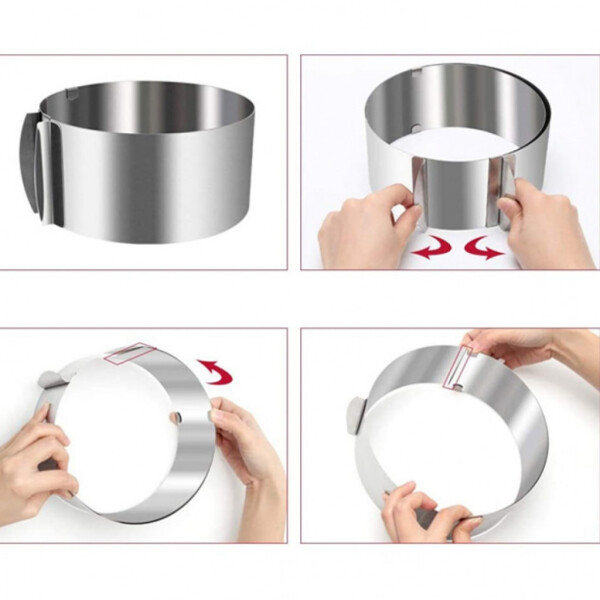 Регулируема форма за блат за торта от неръждаема стомана