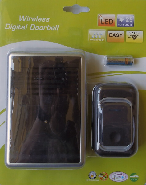 Безжичен Звънец 220V A3903, 1 бутон(влагоустойчив) - 1 приемник, обхват до 150 метра