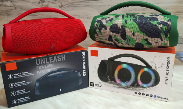 Booms Box 3 Mini: Преносима Bluetooth Колонка с LED RGB Осветление