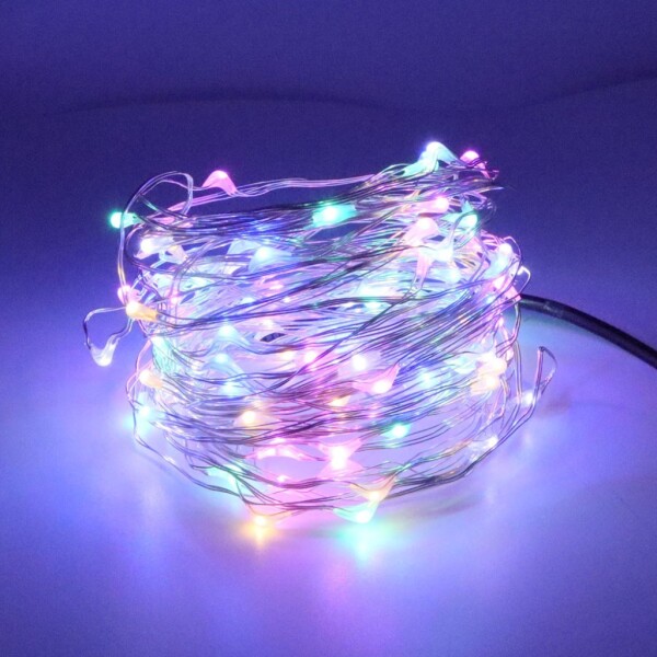 Коледни лампички на батерии в различни цветове