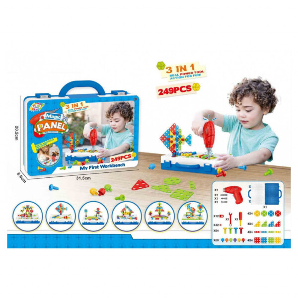 Детска мозайка,С винтоверт в куфар,249 части