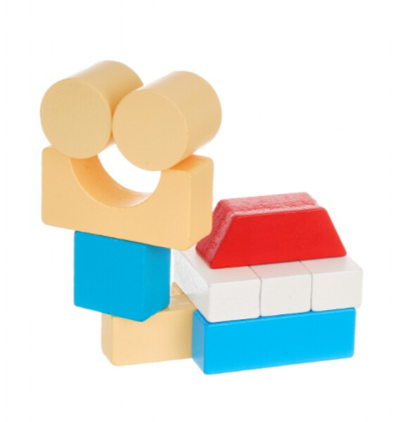 Комплект дървени блокчета, 120 части