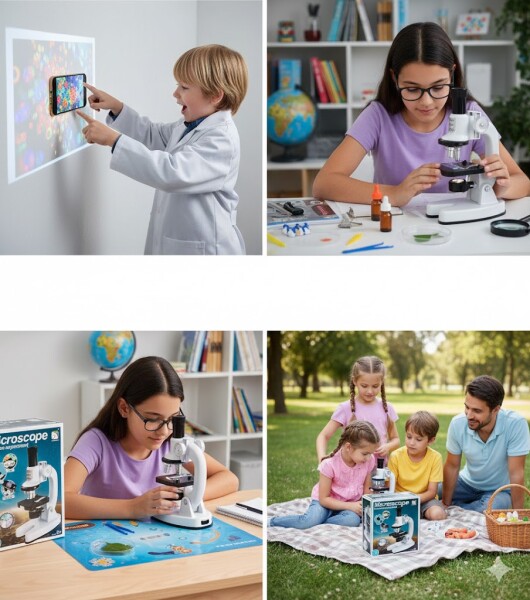 ДЕТСКИ МИКРОСКОП ГОЛЯМ В КУТИЯ