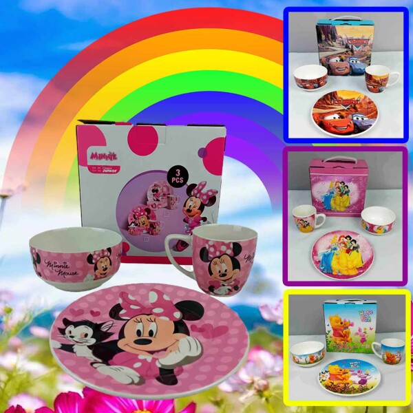 Детски порцеланов сервиз за хранене Minnie 3 части