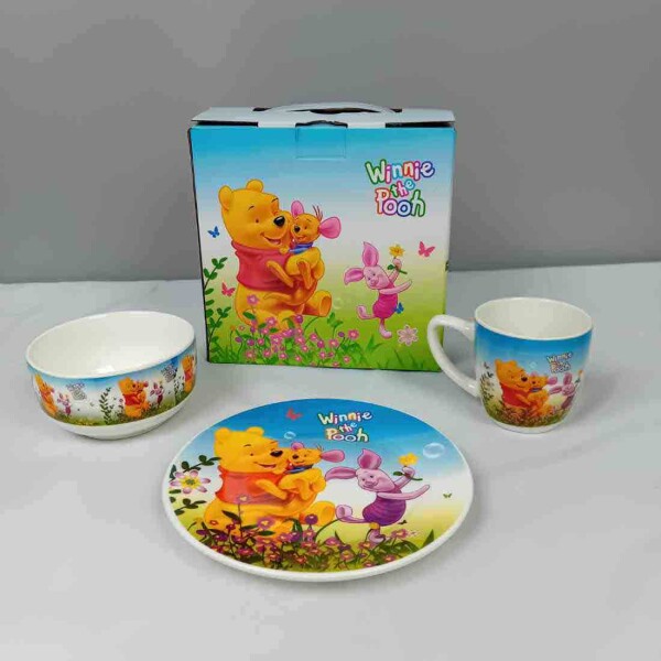 Детски порцеланов сервиз за хранене Мечо пух