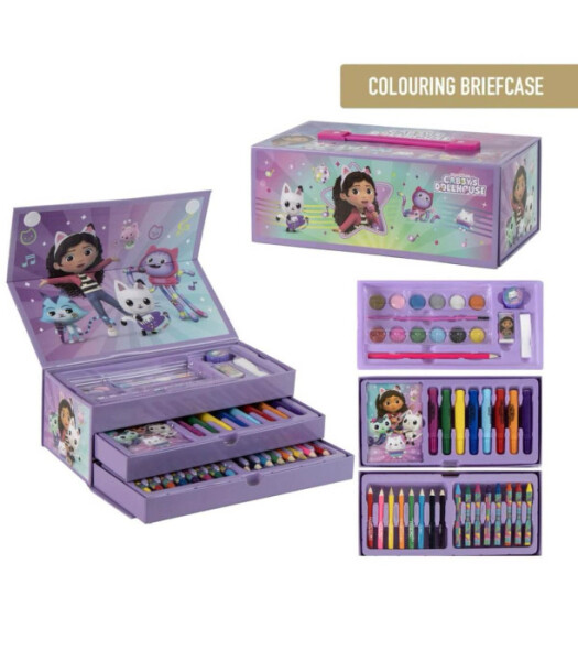 ТРИЕТАЖЕН КУФАР ЗА РИСУВАНЕ GABBY'S DOLLHOUSE