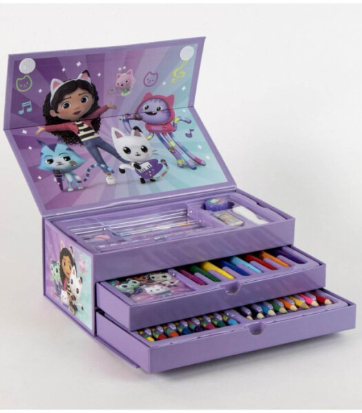 ТРИЕТАЖЕН КУФАР ЗА РИСУВАНЕ GABBY'S DOLLHOUSE