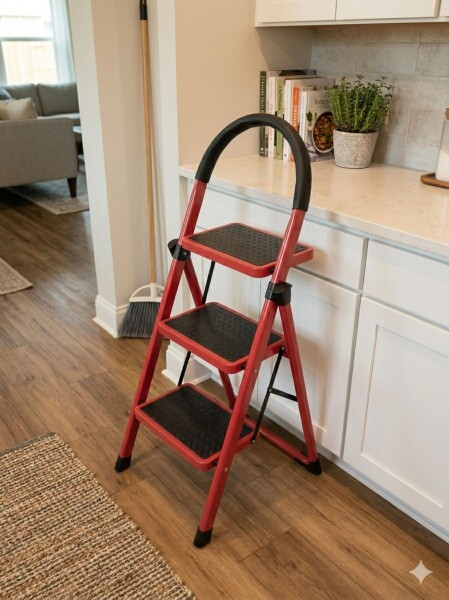 Метална стълба с гумирани крака