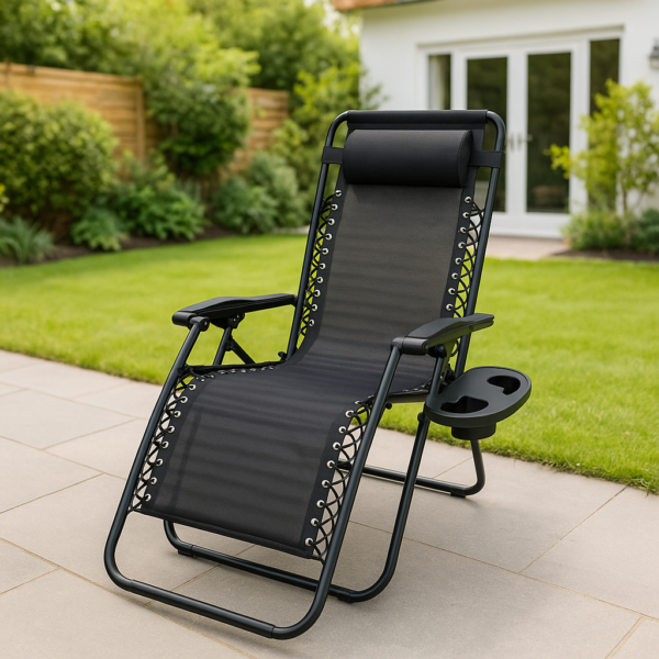 ШЕЗЛОНГ СГЪВАЕМ 66/160/110 СМ ТЕКСТИЛ И МЕТАЛ