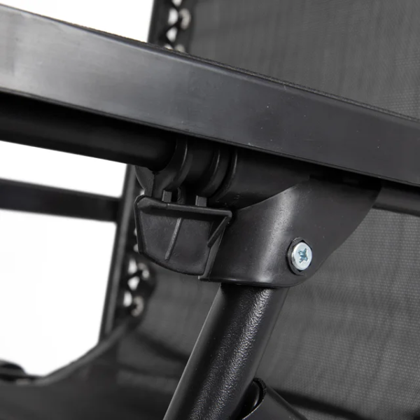 ШЕЗЛОНГ СГЪВАЕМ 66/160/110 СМ ТЕКСТИЛ И МЕТАЛ