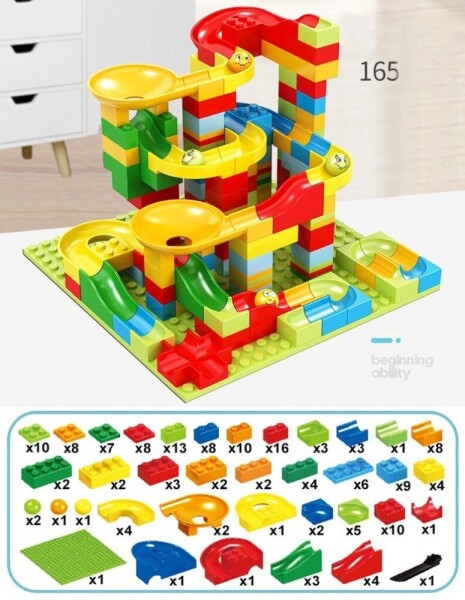 Голям комплект конструктор с 165 части Плъзгащ блок